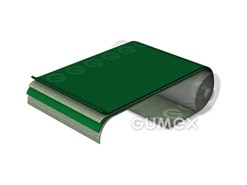 PVC Förderband GS220/RR, 2-lagig, 2,4mm, Breite 500mm, -10°C/+80°C, grün, 